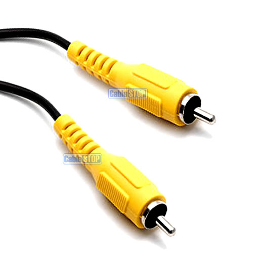10m YELLOW RCA PHONO Screened Audio Video Cable AV TV PC CCTV Lead UK