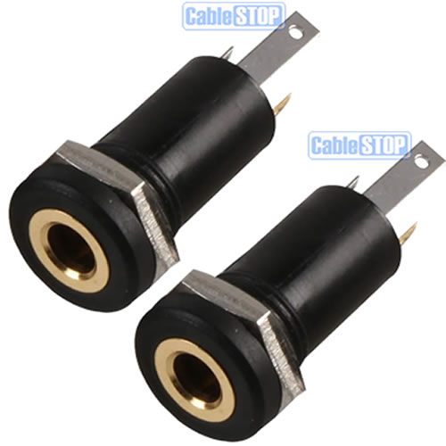 2 x 3.5mm Mini Stereo Jack Chassis Panel Mount Headphone Input
