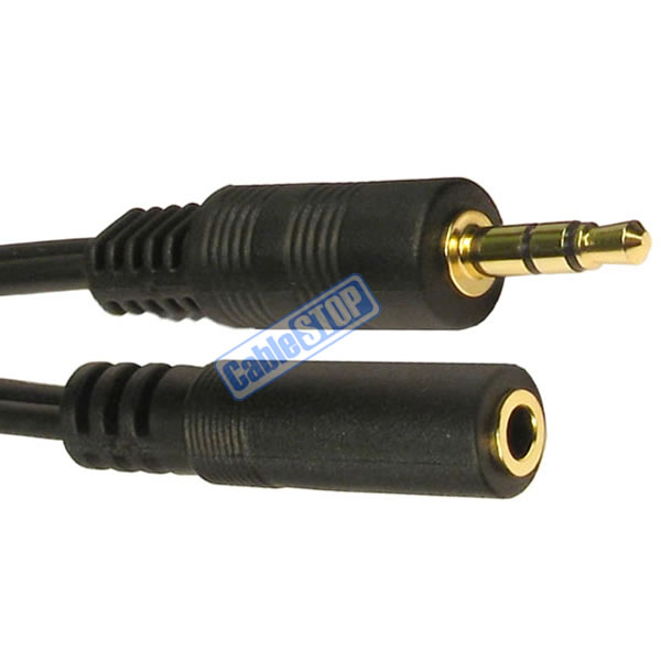 5 METRE 3.5mm STEREO HEADPHONE MINI JACK EXTENSION CABLE GOLD AUDIO SPEAKER LEAD eBay