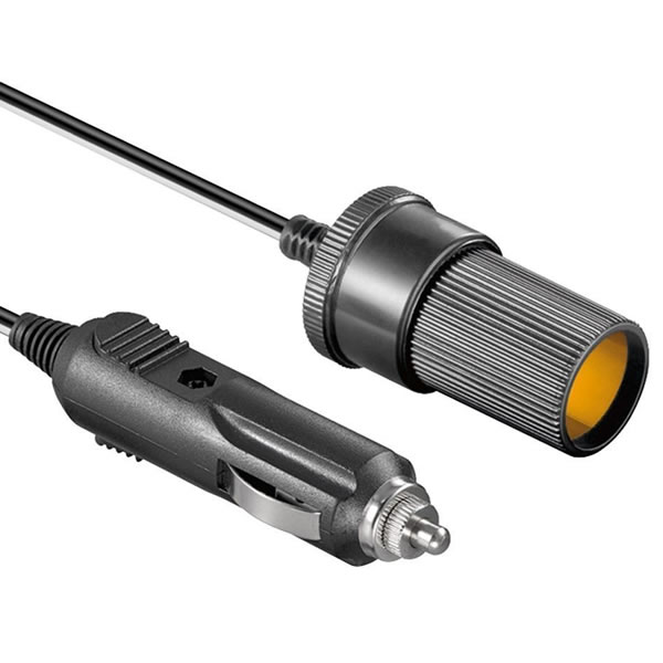 2 Meter Car Cigarette Lighter Charger 12V DC Extension Lead Male to