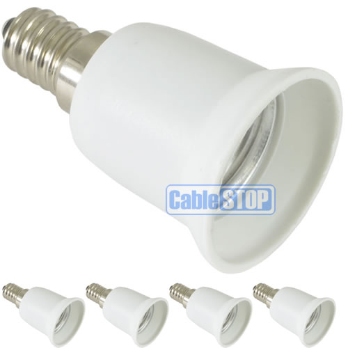 5 PACK Convert E14 Small Edison Screw SES to E27 ES Light Bulb Adapter