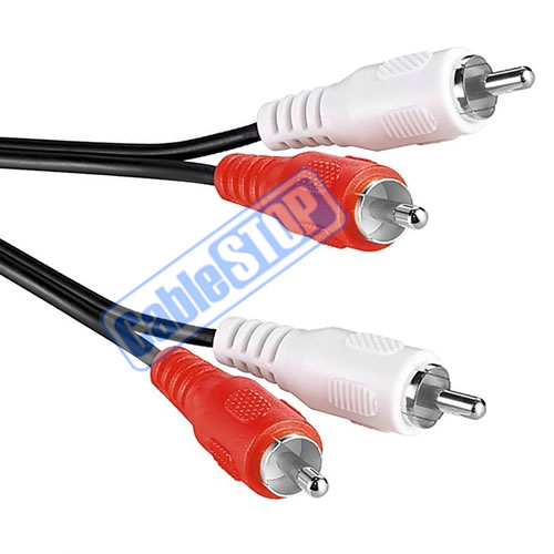 1.5 METRE Twin RED WHITE 2 RCA PHONO Audio Speaker Cable Male to Male Lead 1.5M eBay