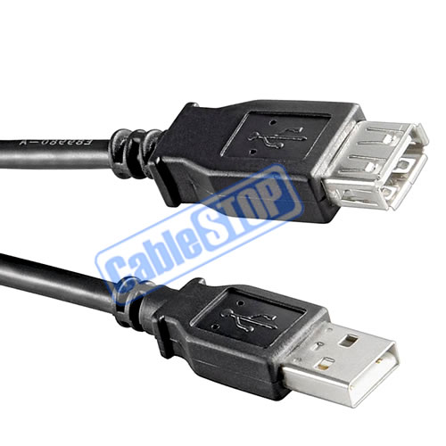 1 Metre Black USB EXTENSION Male to Female PC Laptop Printer Computer
